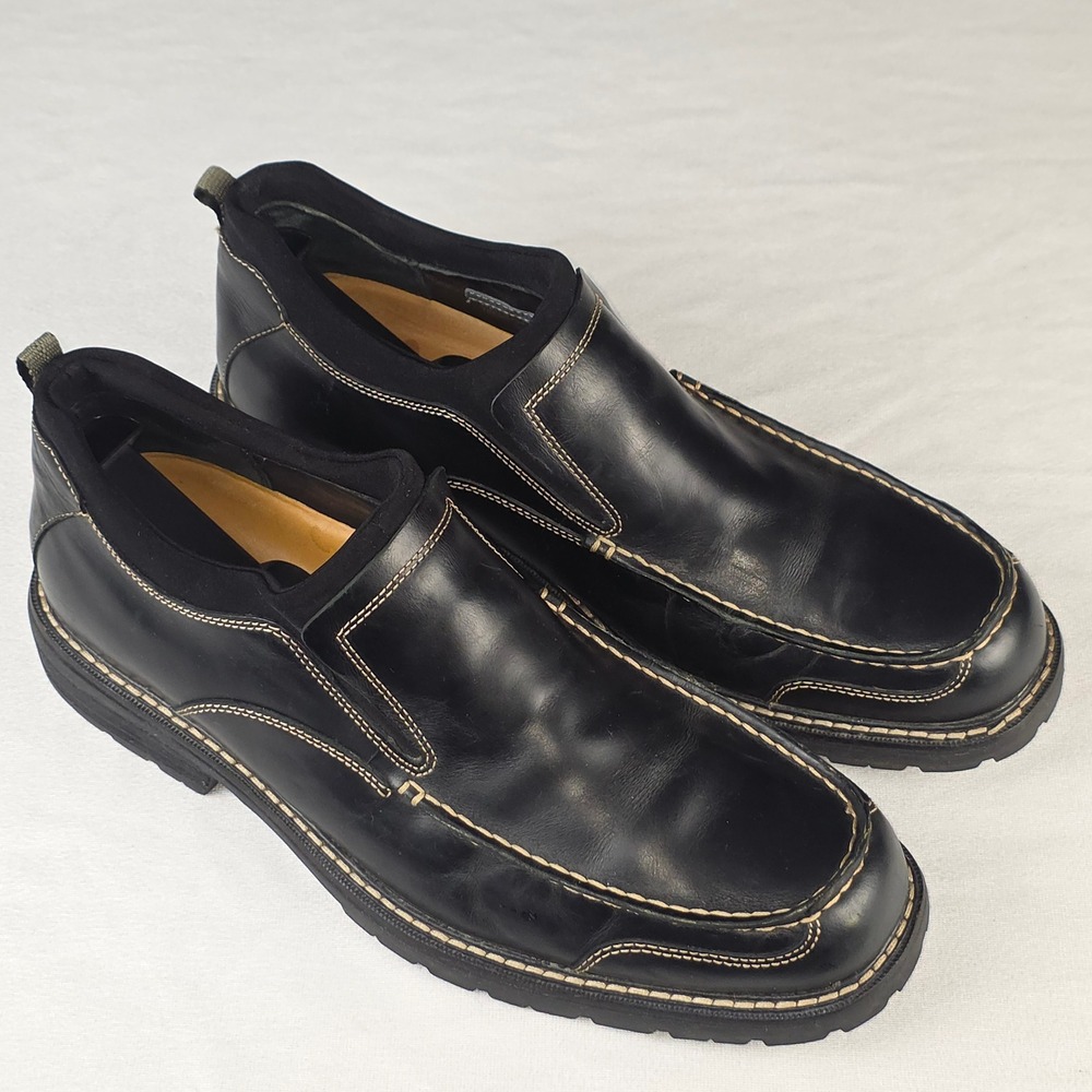 Cole Haan Loafers Black Mens Waterproof Nike Air Leather C07662 Size 11.5M